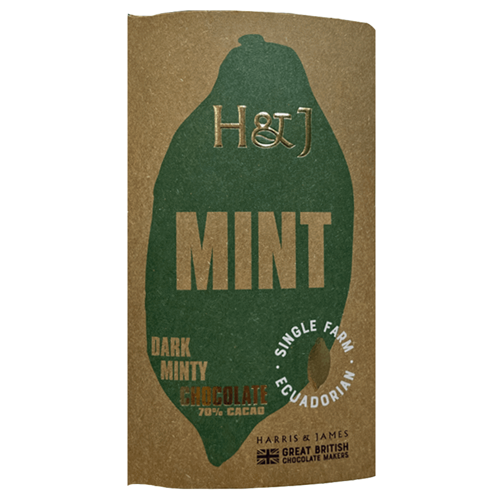 Harris & James Bean To Bar Mint Dark Chocolate 86g